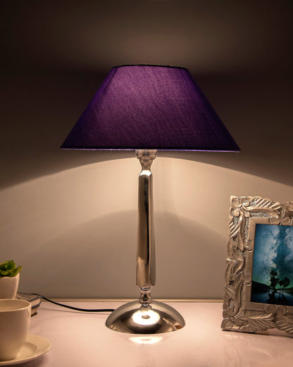 Classic Cubist Chrome Lamp With Shade