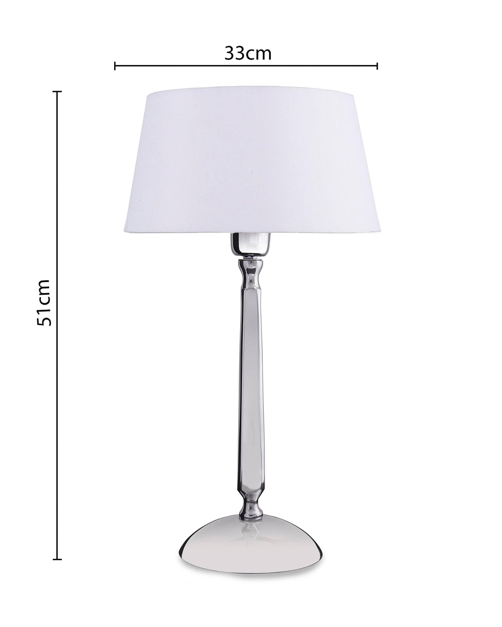 Classic Cubist Chrome Lamp With Shade