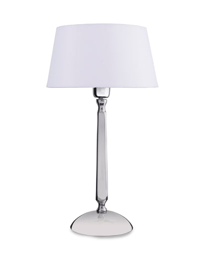 Classic Cubist Chrome Lamp With Shade