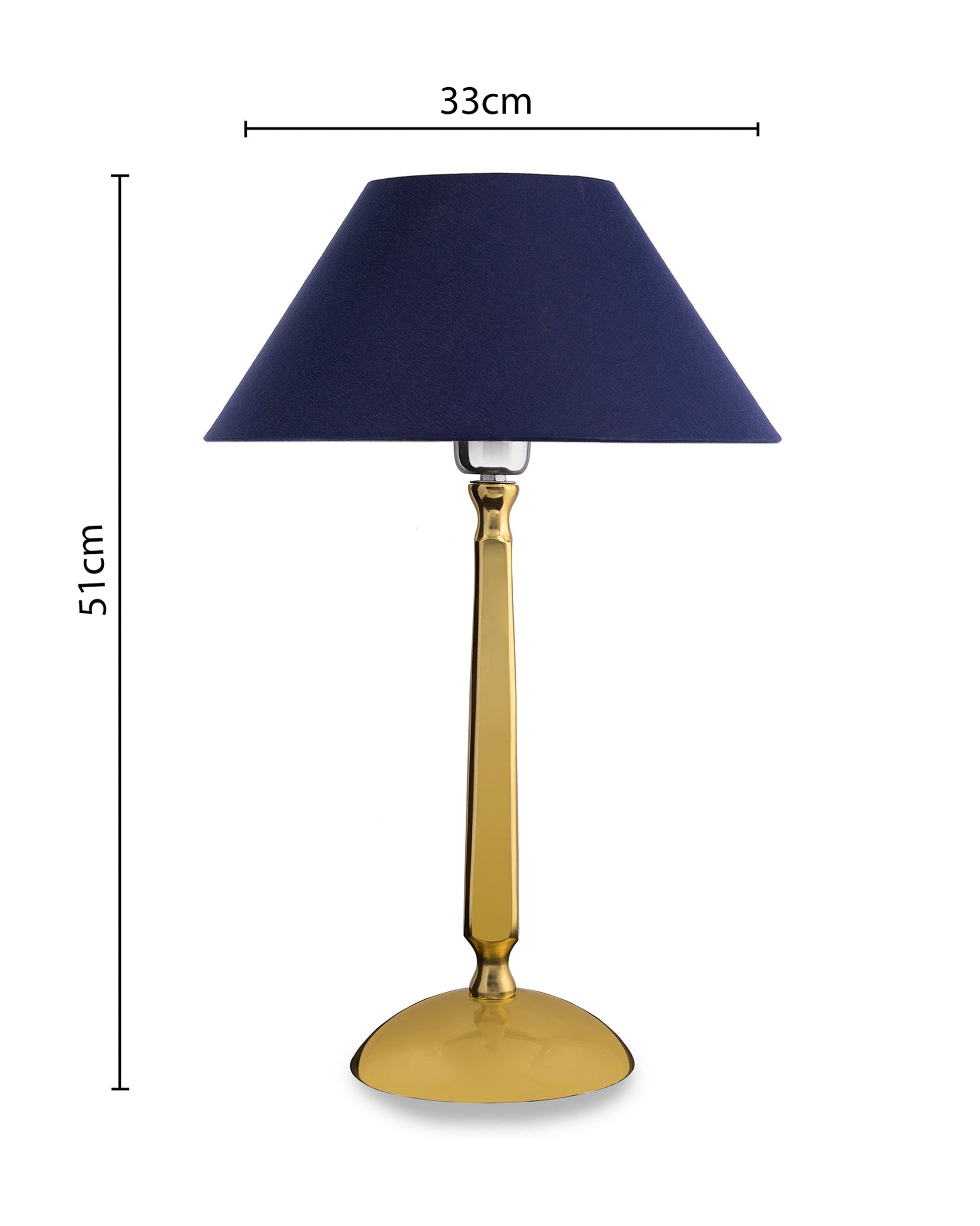 Classic Cubist Gold Brushed Lamp With Shade