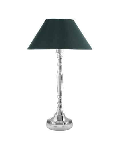 Imperial nickel brushed lamp with shade