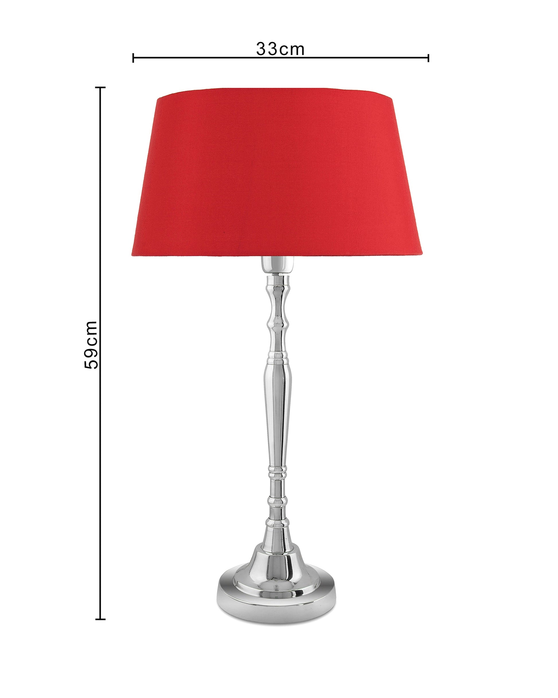 Imperial nickel brushed lamp with shade