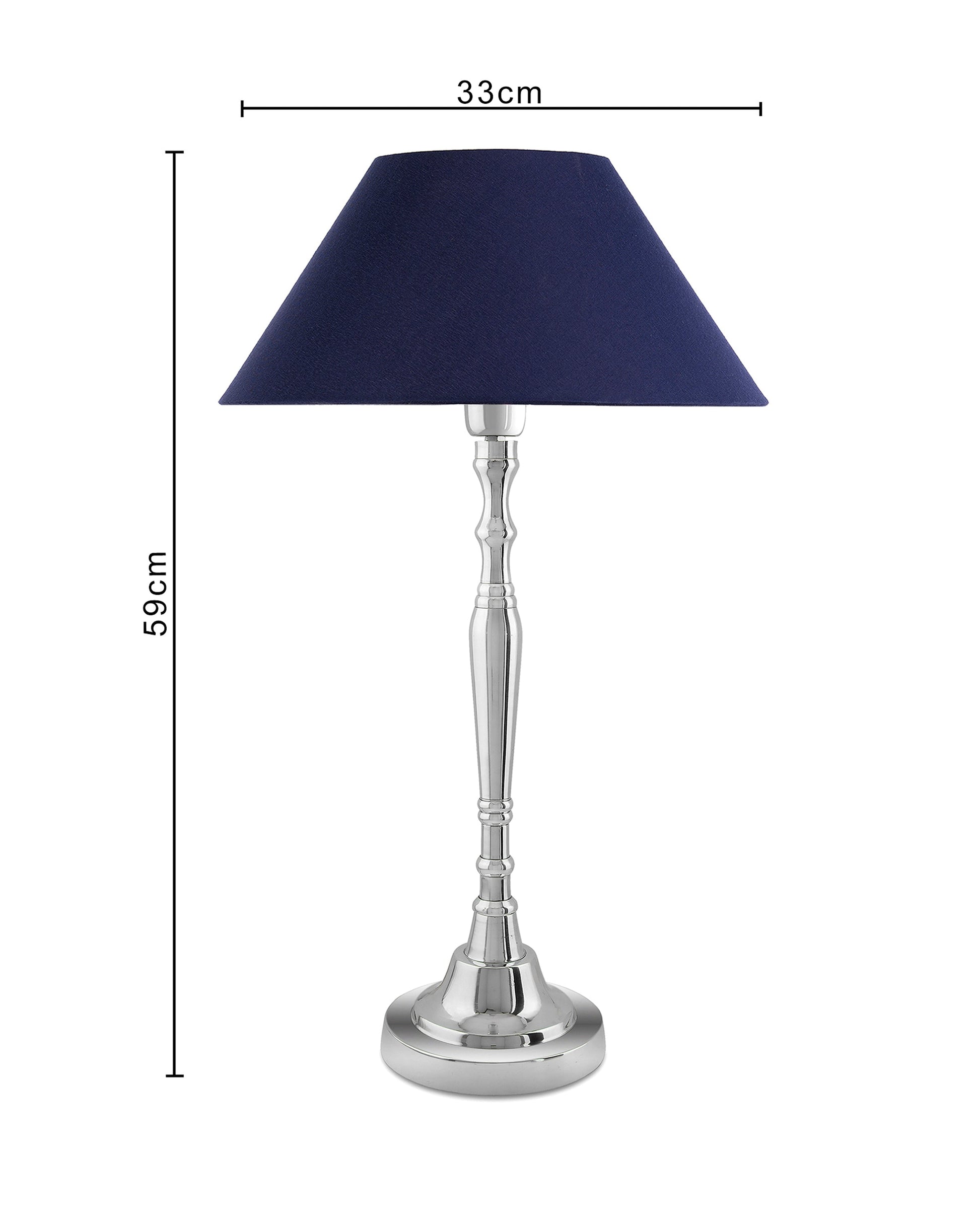 Imperial nickel brushed lamp with shade