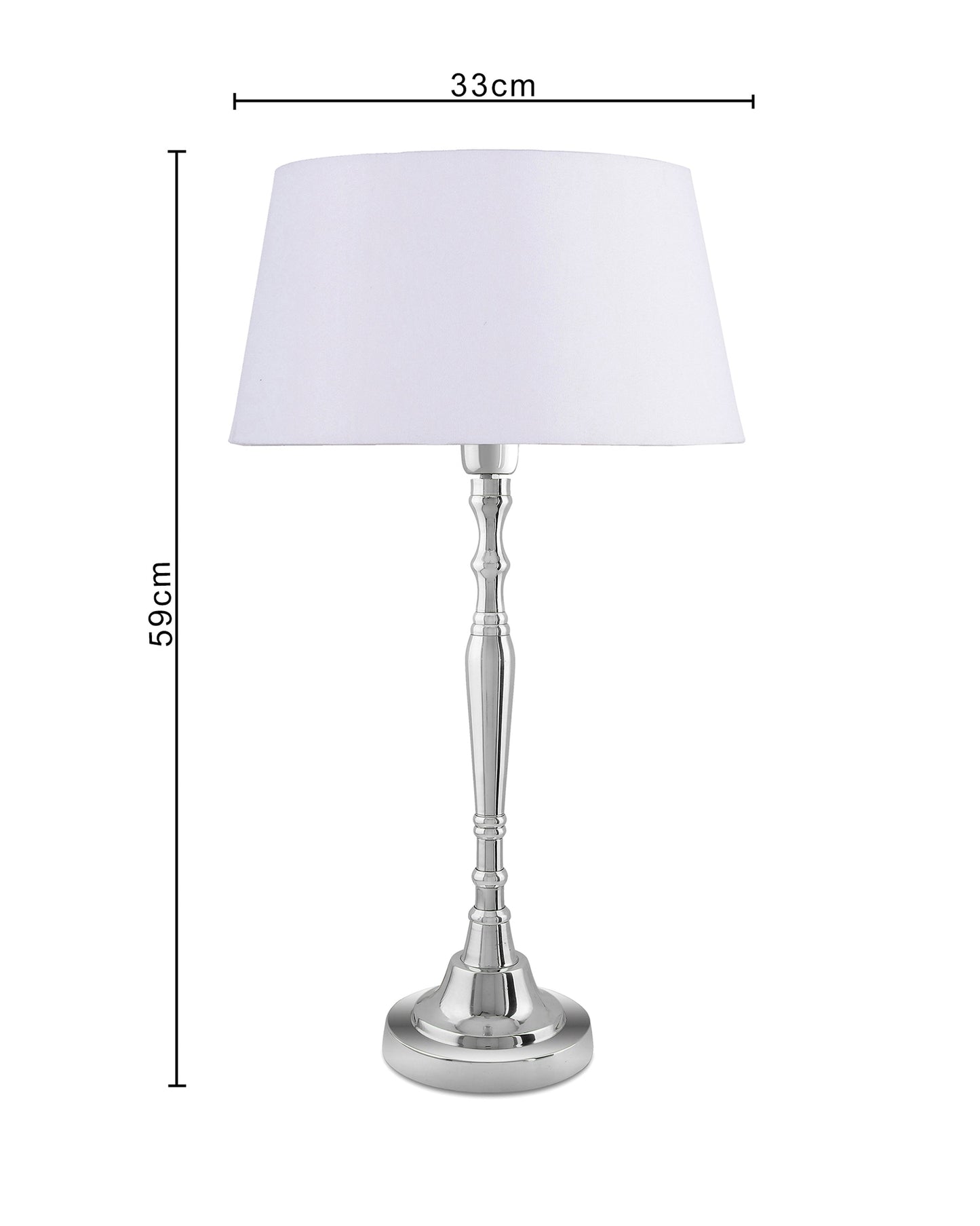 Imperial nickel brushed lamp with shade