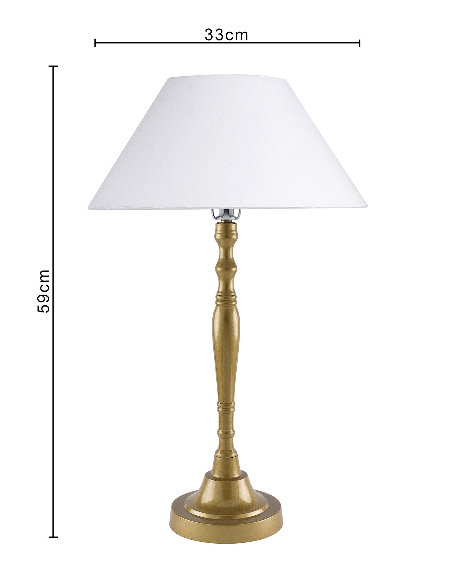 Imperial gold brushed lamp with shade