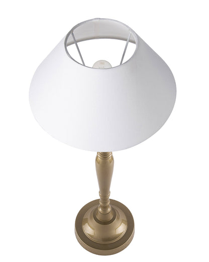 Imperial gold brushed lamp with shade