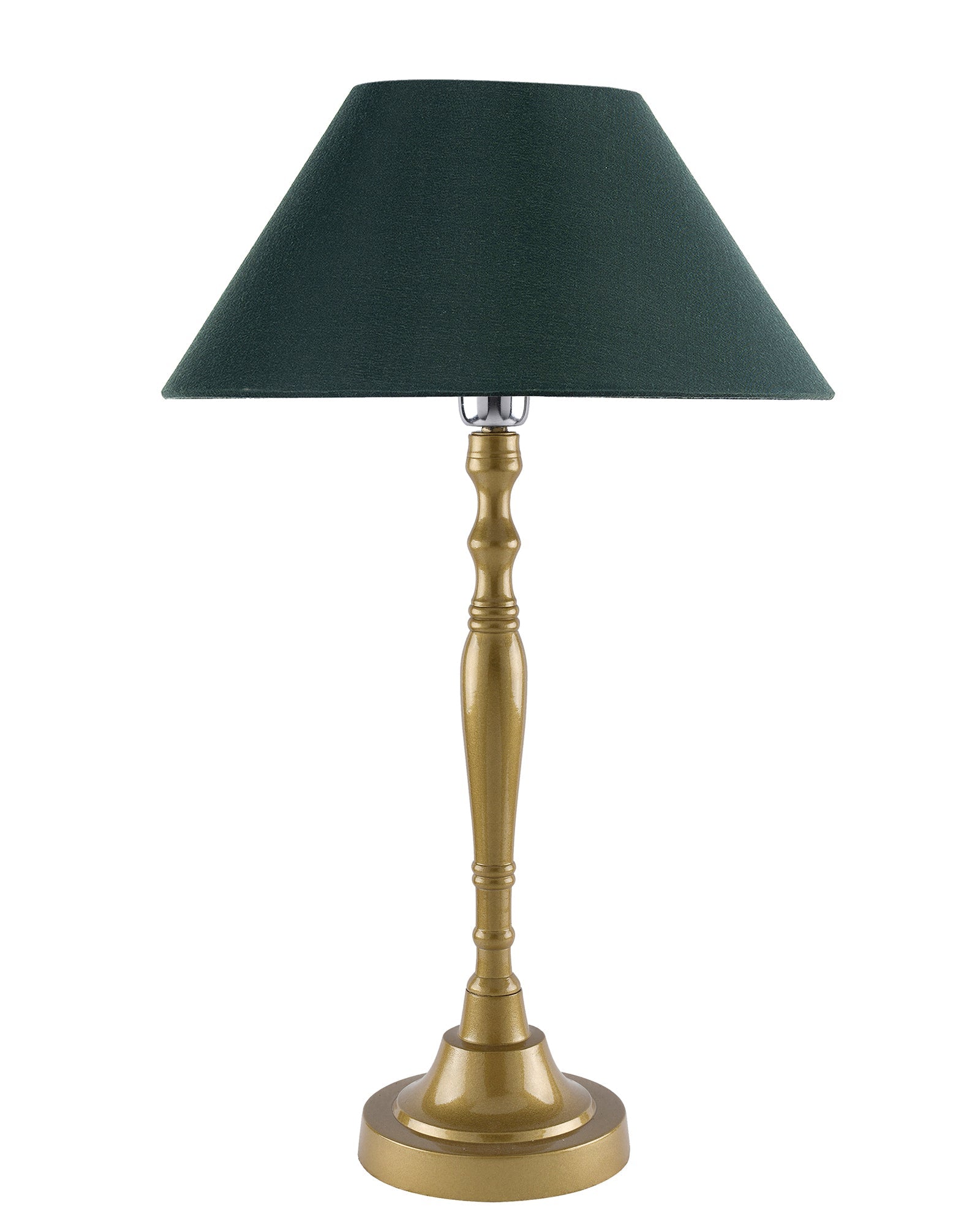 Imperial gold brushed lamp with shade
