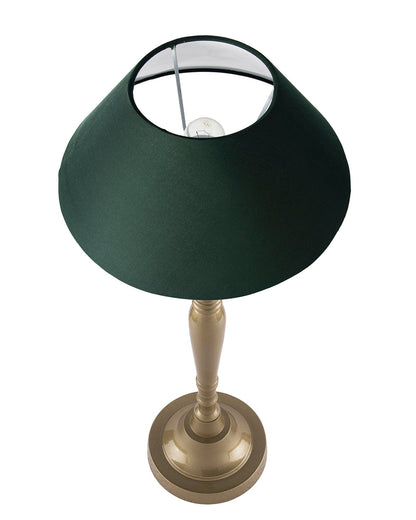 Imperial gold brushed lamp with shade