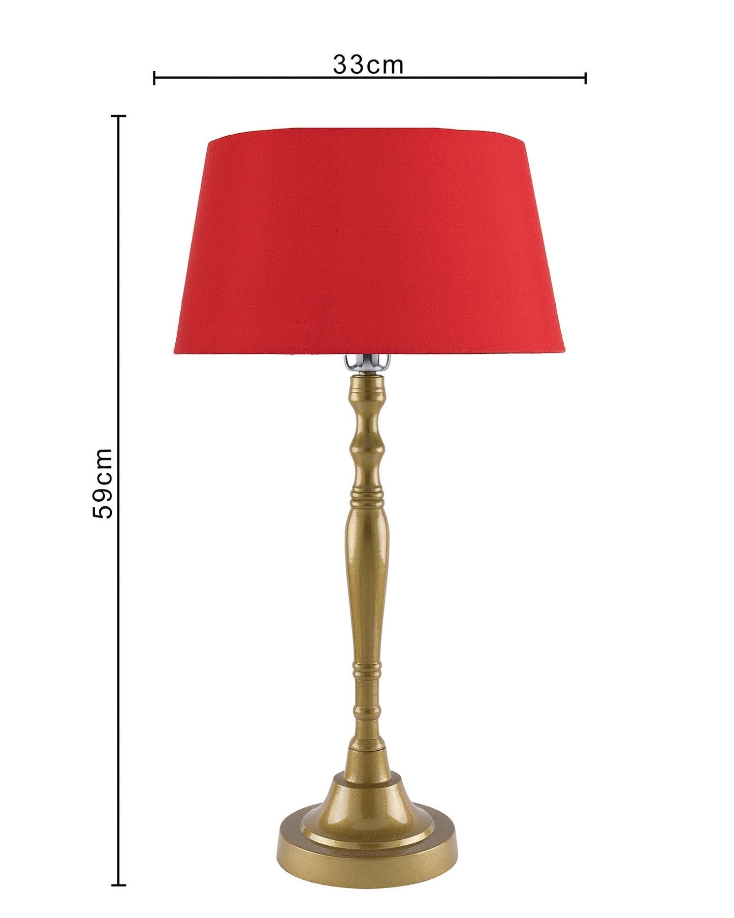 Imperial gold brushed lamp with shade