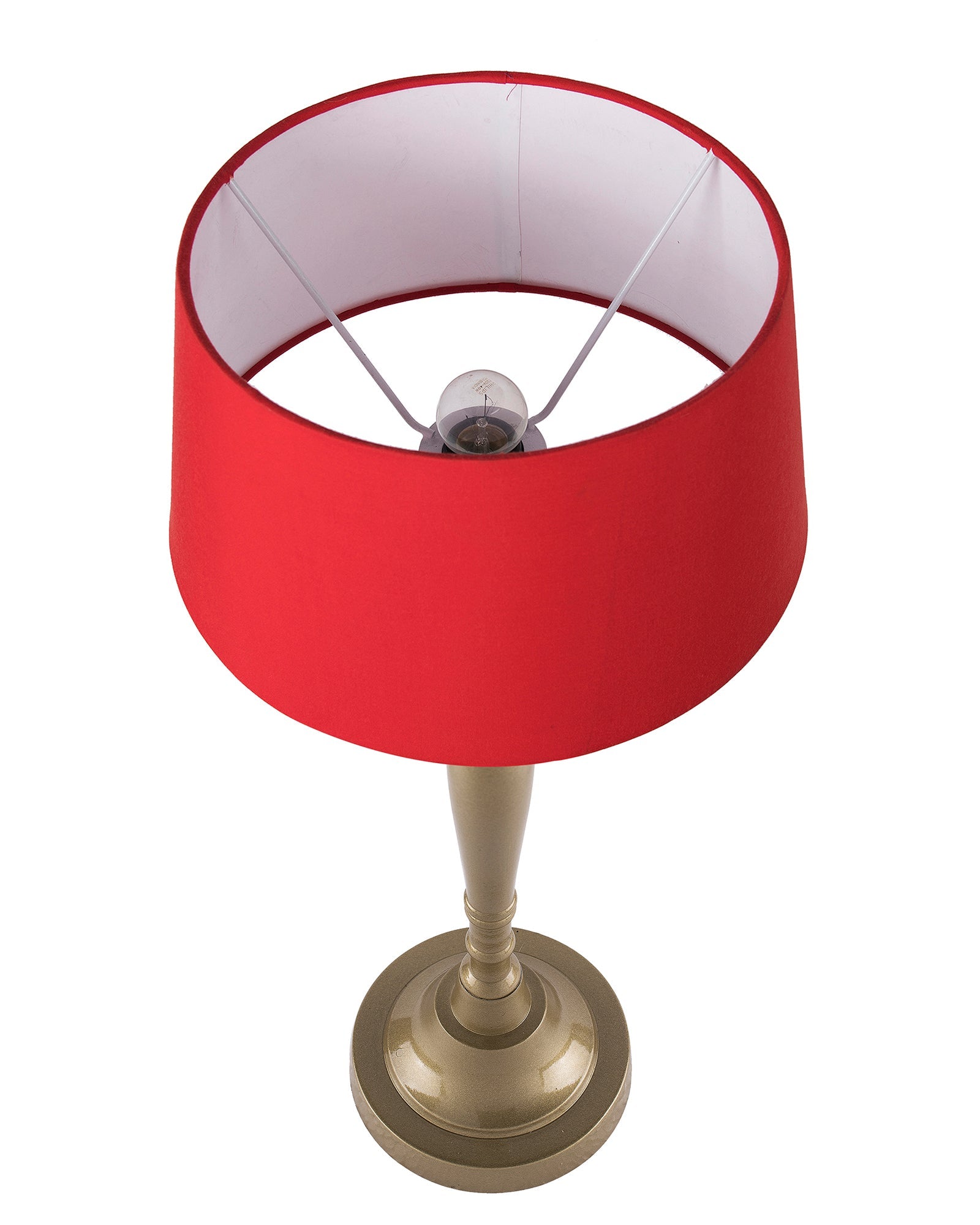 Imperial gold brushed lamp with shade
