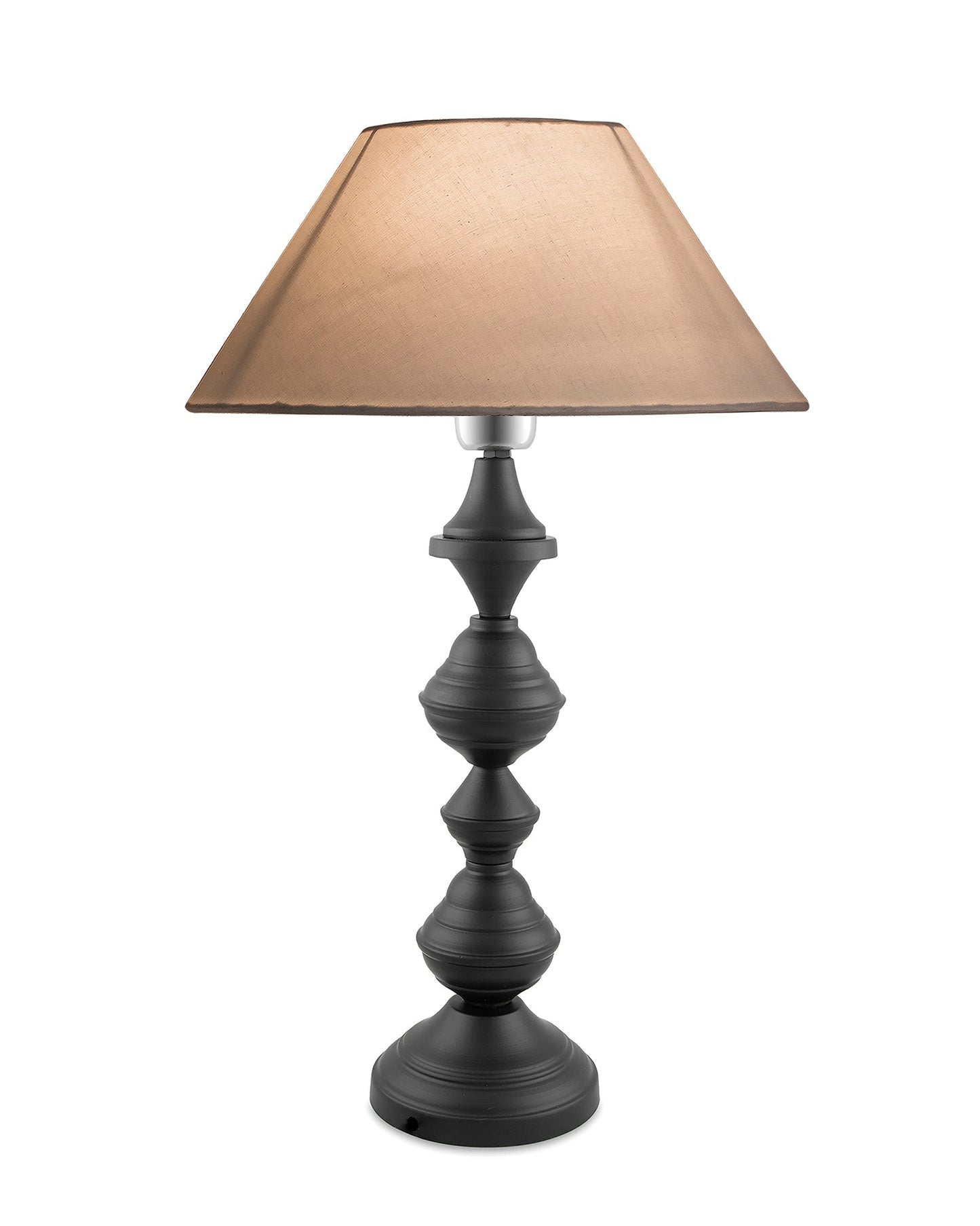 Nordic waterdrop matt black table lamp with shade