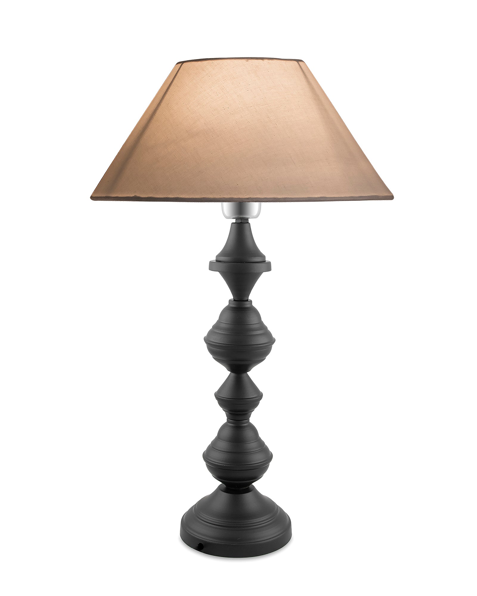 Nordic waterdrop matt black table lamp with shade