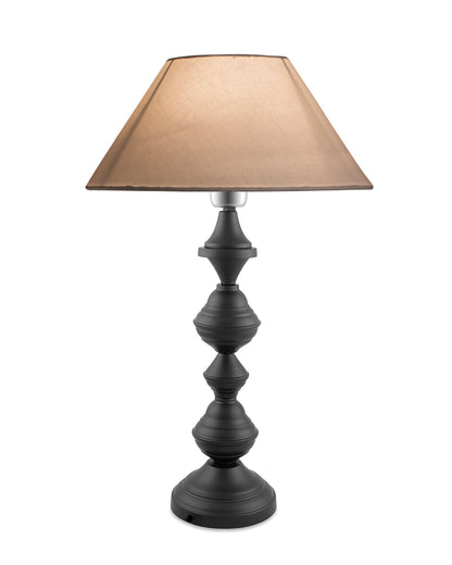 Nordic waterdrop matt black table lamp with shade