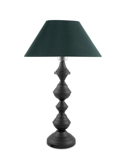 Nordic waterdrop matt black table lamp with shade