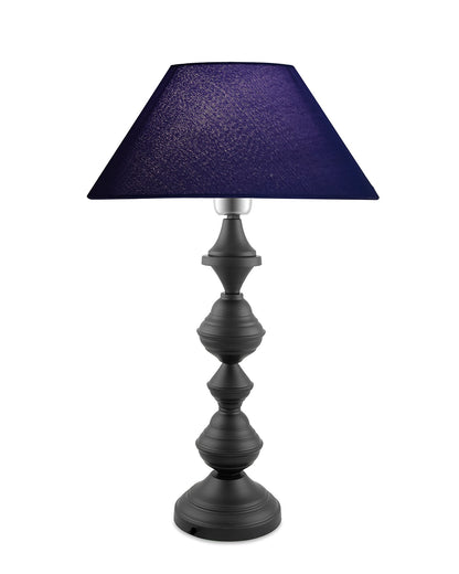 Nordic waterdrop matt black table lamp with shade