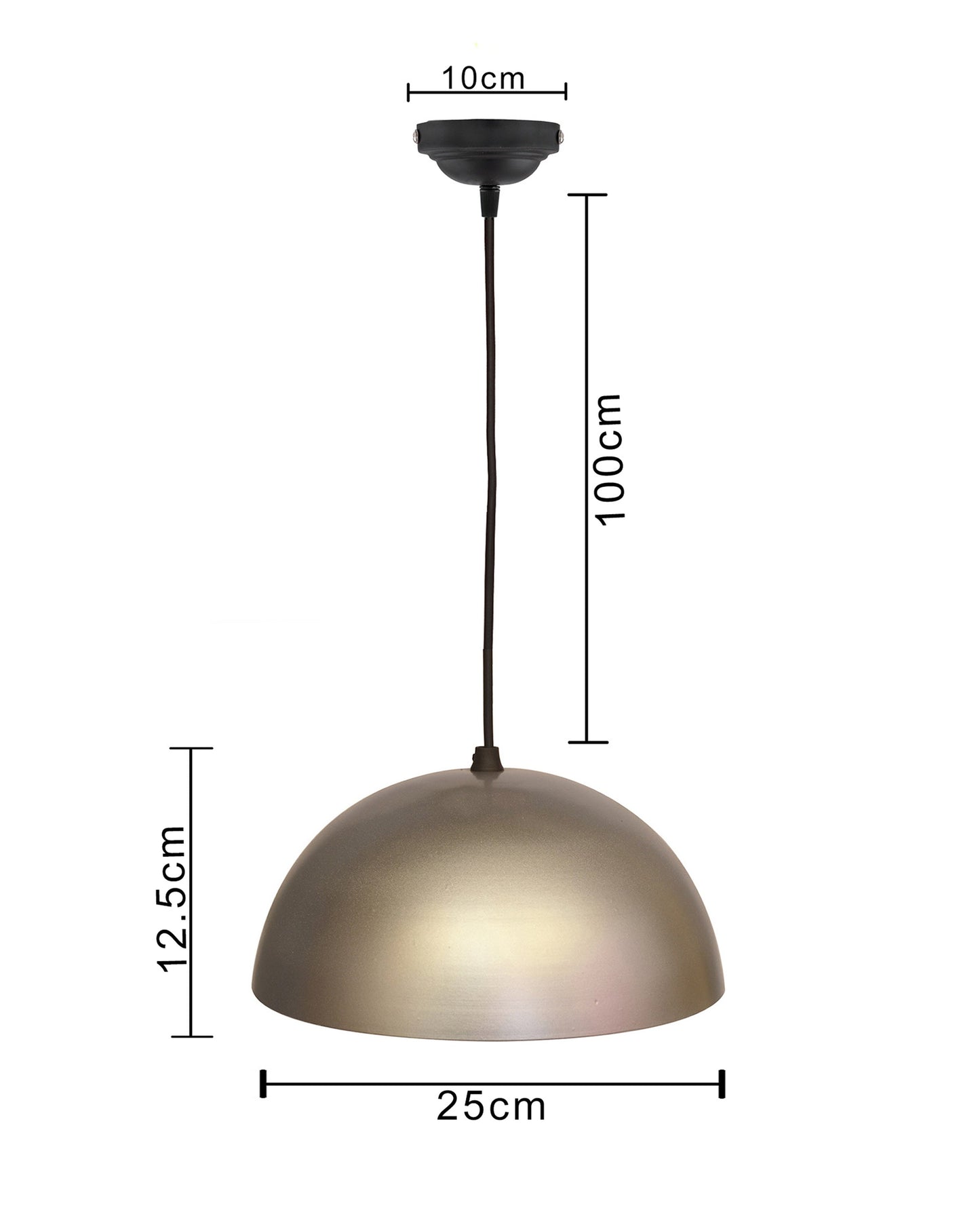 Metallic Pendant hanging light, hanging lamp 10"