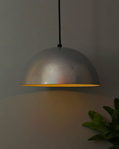 Metallic Pendant hanging light, hanging lamp 10"