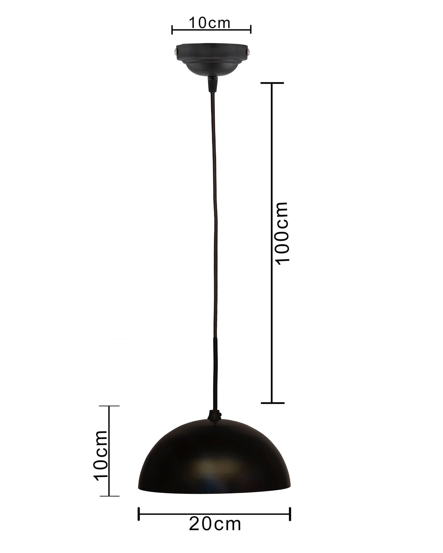 Metallic Pendant hanging light, hanging lamp 8"