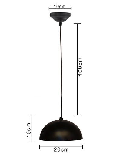 Metallic Pendant hanging light, hanging lamp 8"