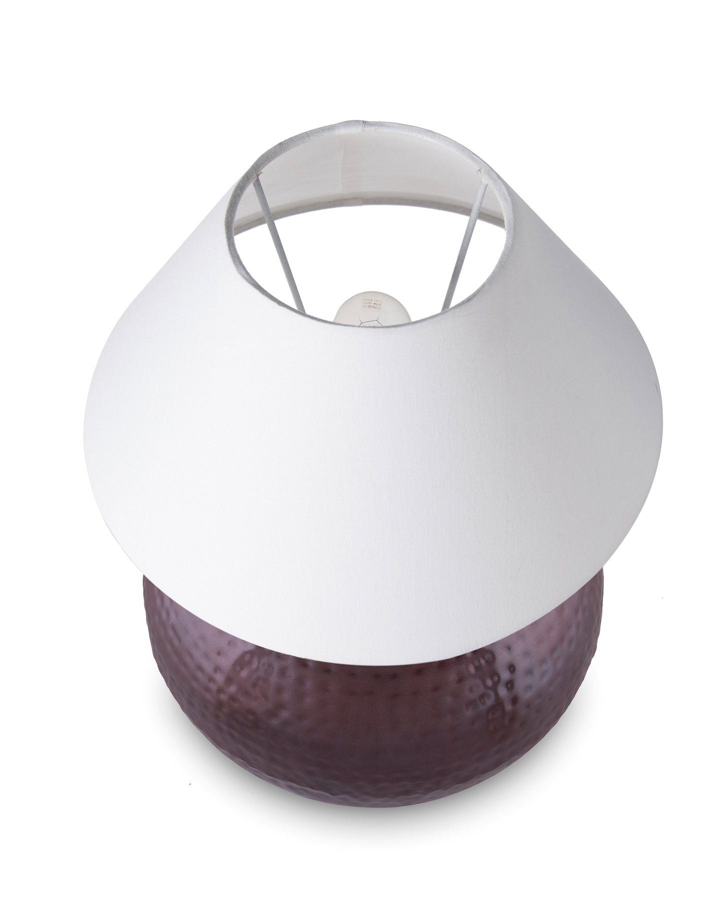 Antique Copper Hammered Pitcher Table Lamp with Shade