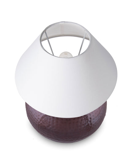 Antique Copper Hammered Pitcher Table Lamp with Shade