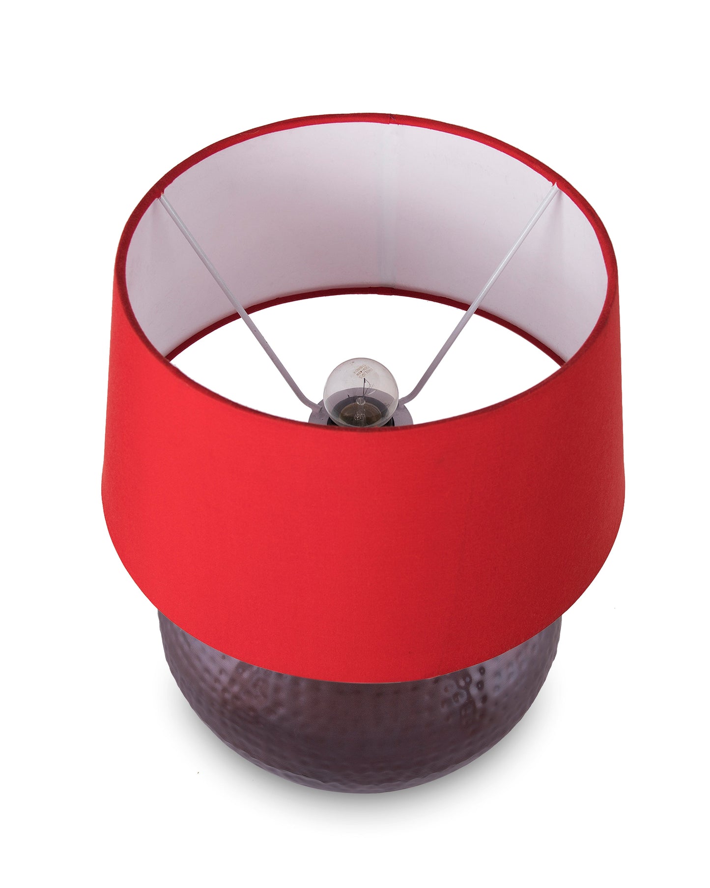 Antique Copper Hammered Pitcher Table Lamp with Shade