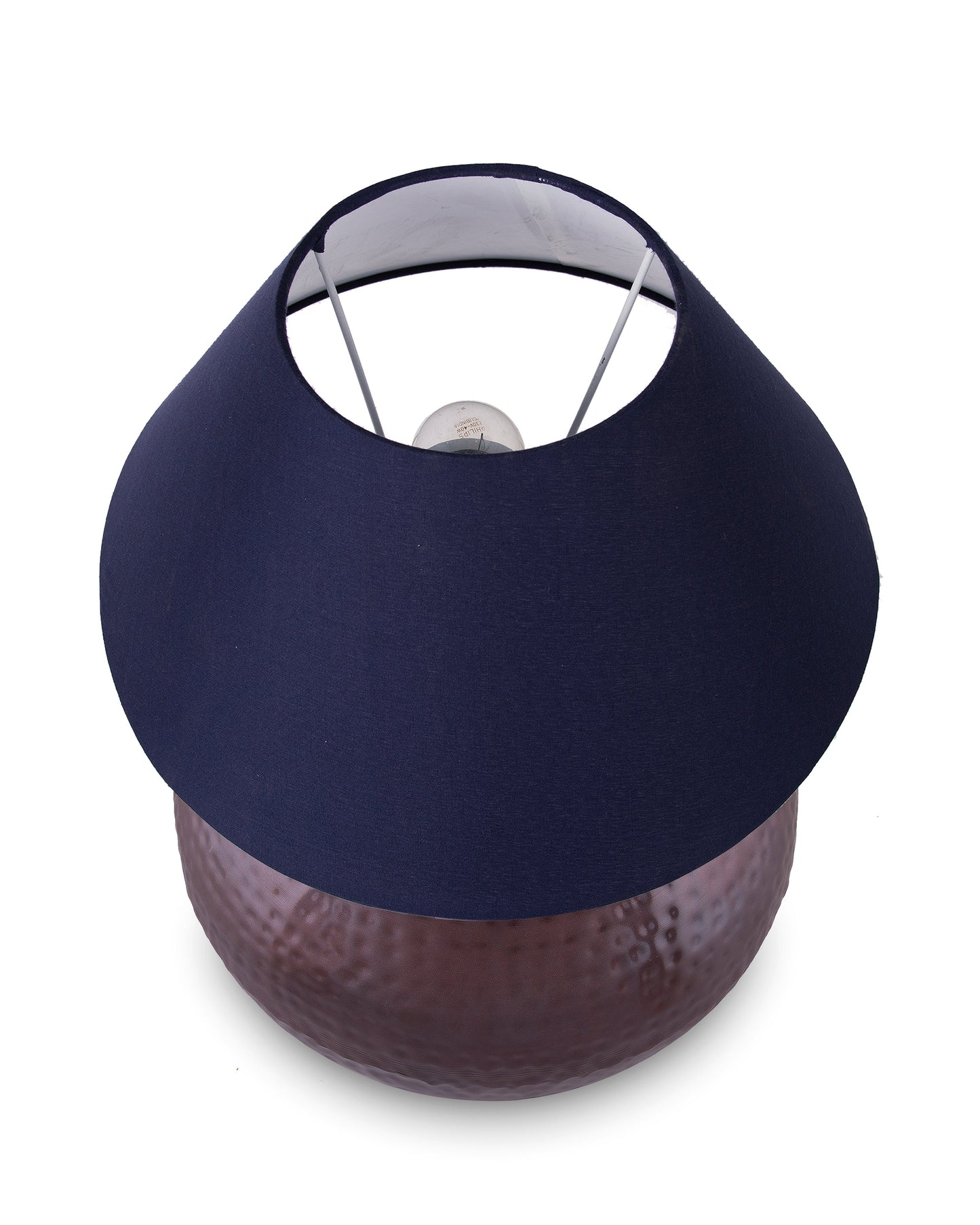 Antique Copper Hammered Pitcher Table Lamp with Shade