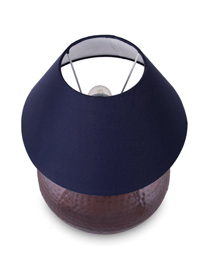 Antique Copper Hammered Pitcher Table Lamp with Shade