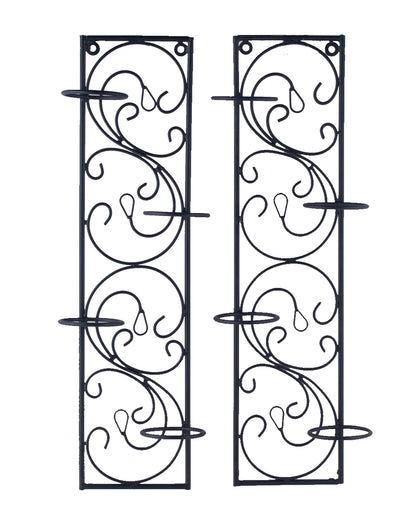 Wall Hanging Twisted Petals Tea Light Candle Diya Holders, Set of 2,Candle holder