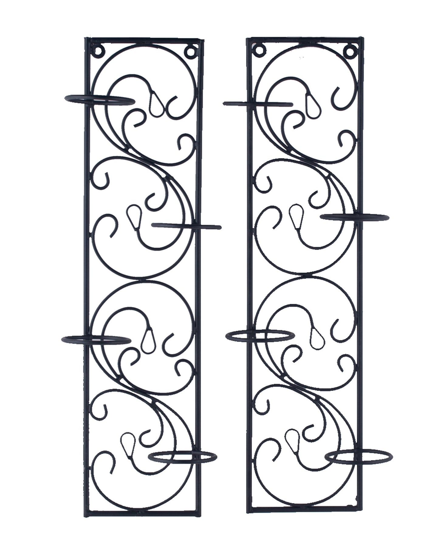 Wall Hanging Twisted Petals Tea Light Candle Diya Holders, Set of 2,Candle holder