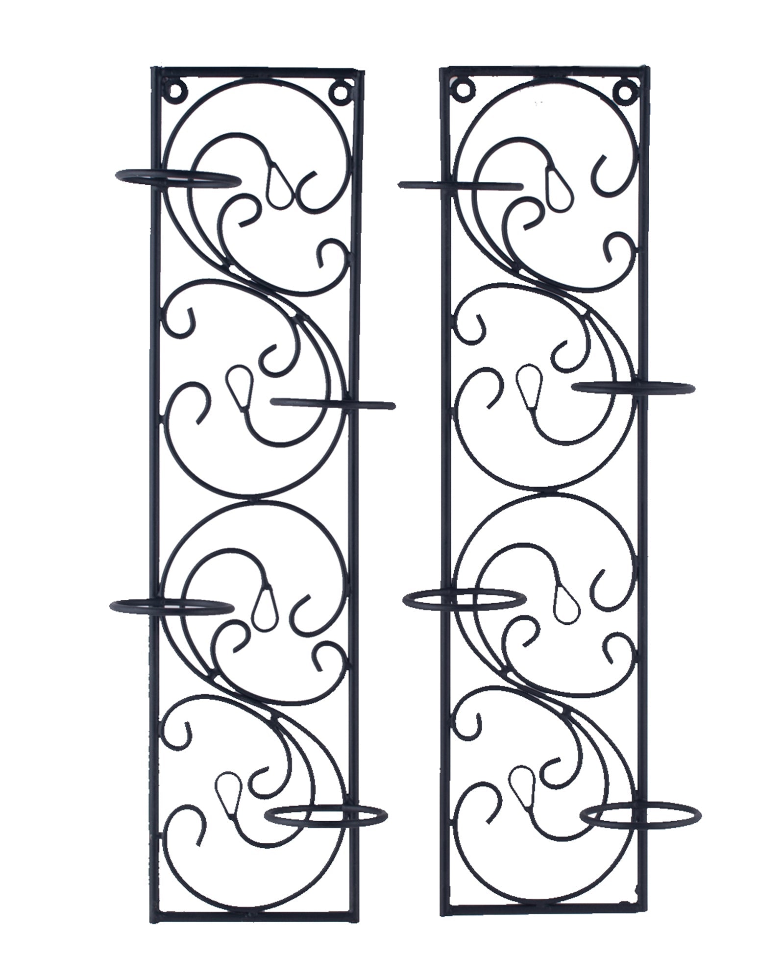 Wall Hanging Twisted Petals Tea Light Candle Diya Holders, Set of 2,Candle holder