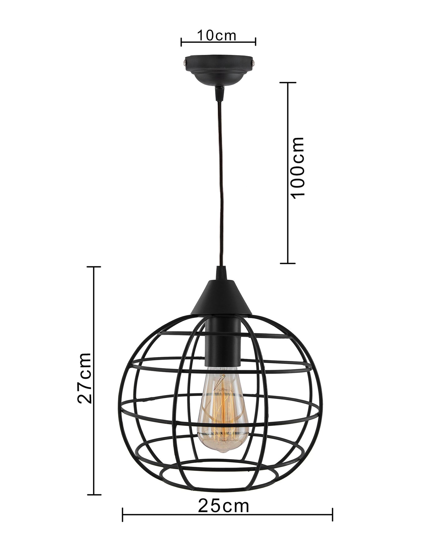 Vintage Edison Filament hanging Classic Sphere, E27 hanging light