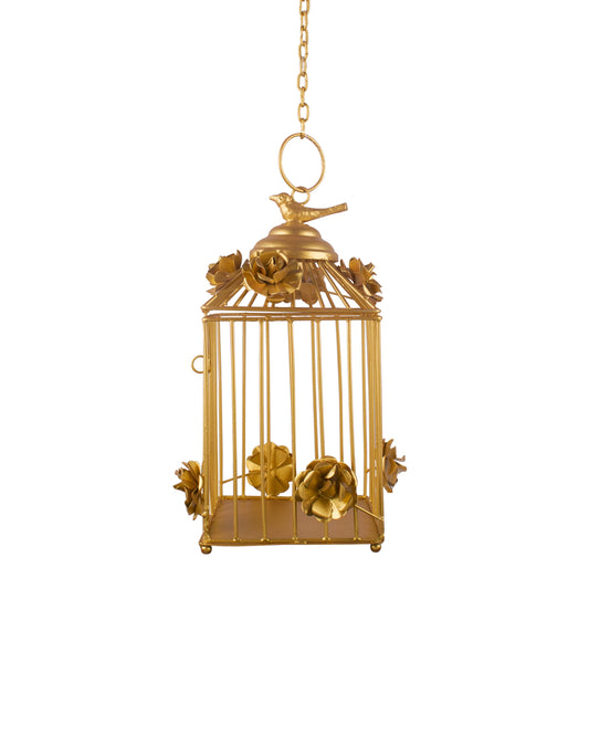 Decorative Hanging Bird Cage, Balcony/Patio Planter cage/hanging Candle holder