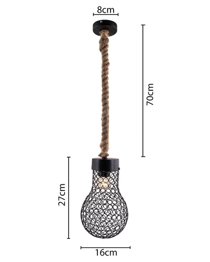 Homesake® Wire Loop Bulb Pendant hanging light, with rope wire for Home Decor