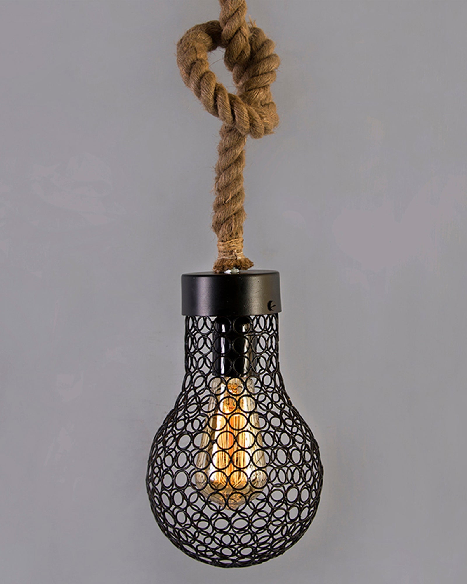 Homesake® Wire Loop Bulb Pendant hanging light, with rope wire for Home Decor