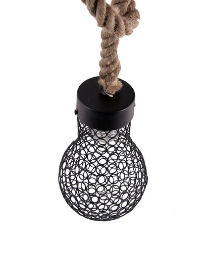 Wire Loop Bulb Pendant hanging light, with rope wire for Home Decor