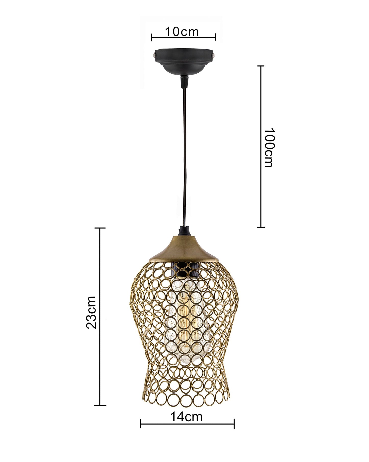 Hanging Golden Steel light, hanging light and fixture