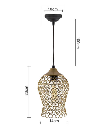 Hanging Golden Steel light, hanging light and fixture