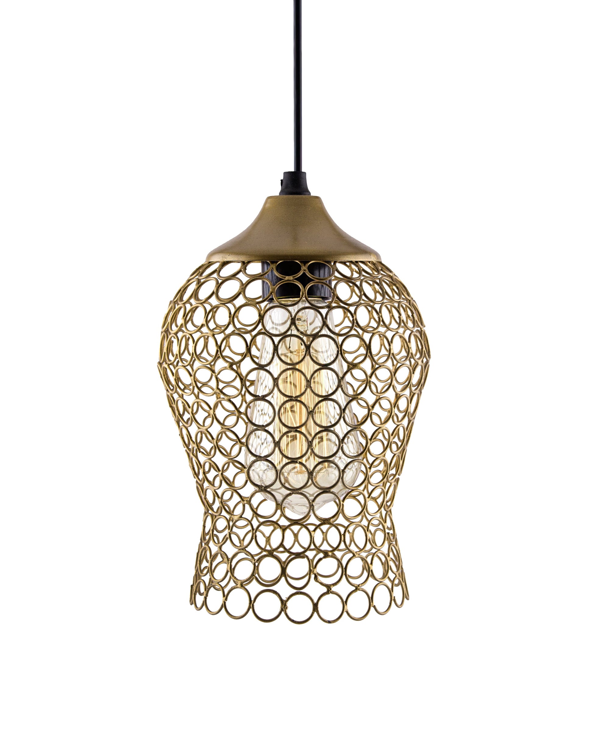 Hanging Golden Steel light, hanging light and fixture