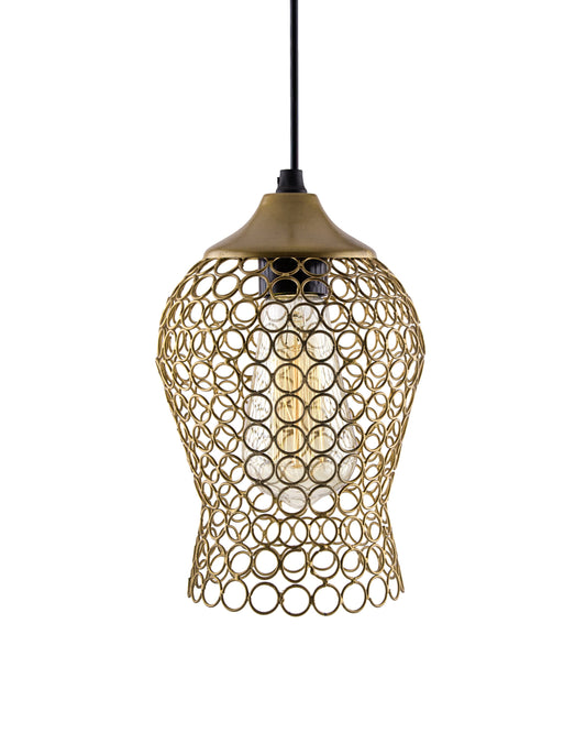 Hanging Golden Steel light, hanging light and fixture