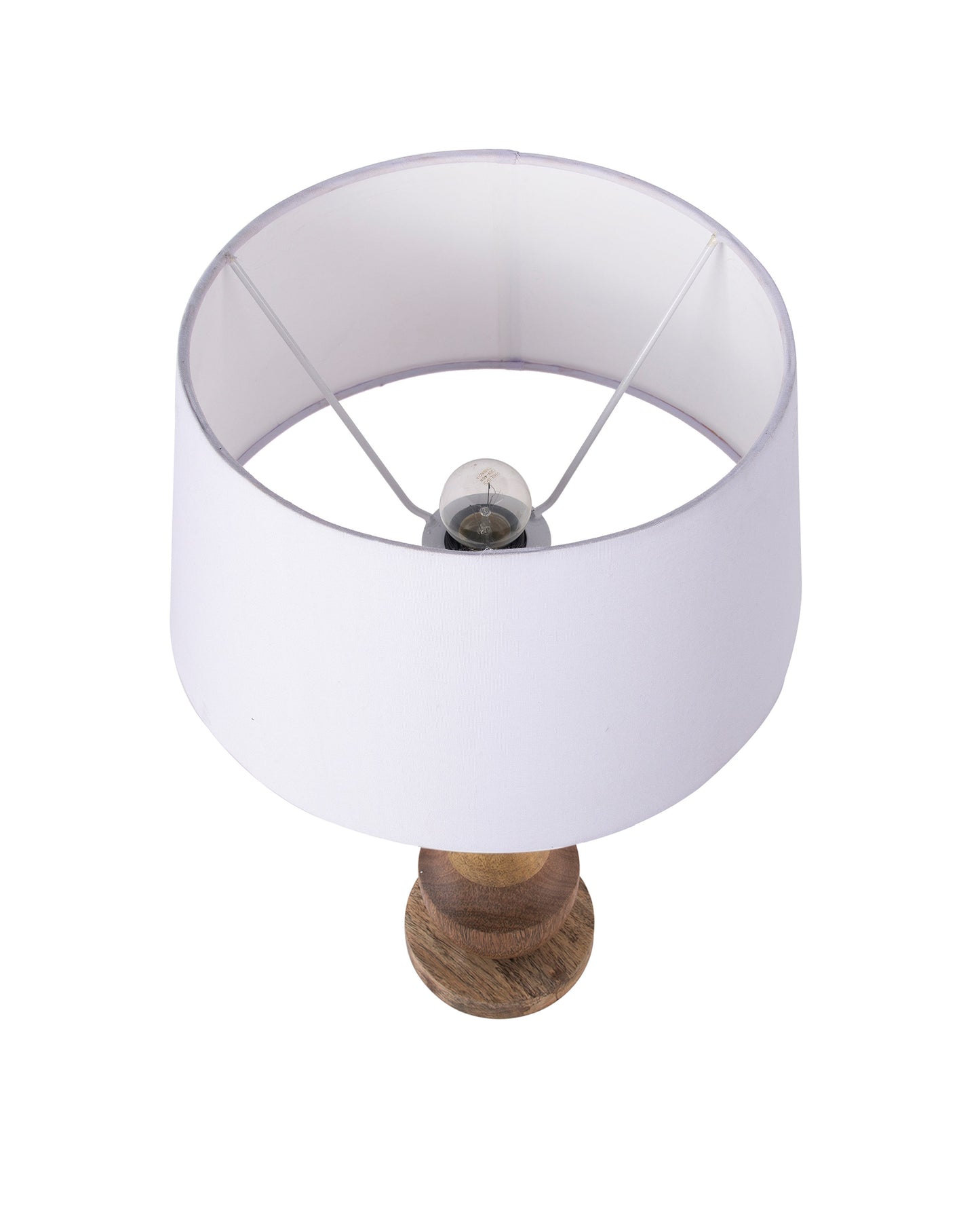Classic Cubist Wooden Table lamp, with shade