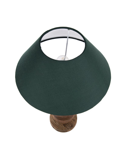 Classic Cubist Wooden Table lamp, with shade