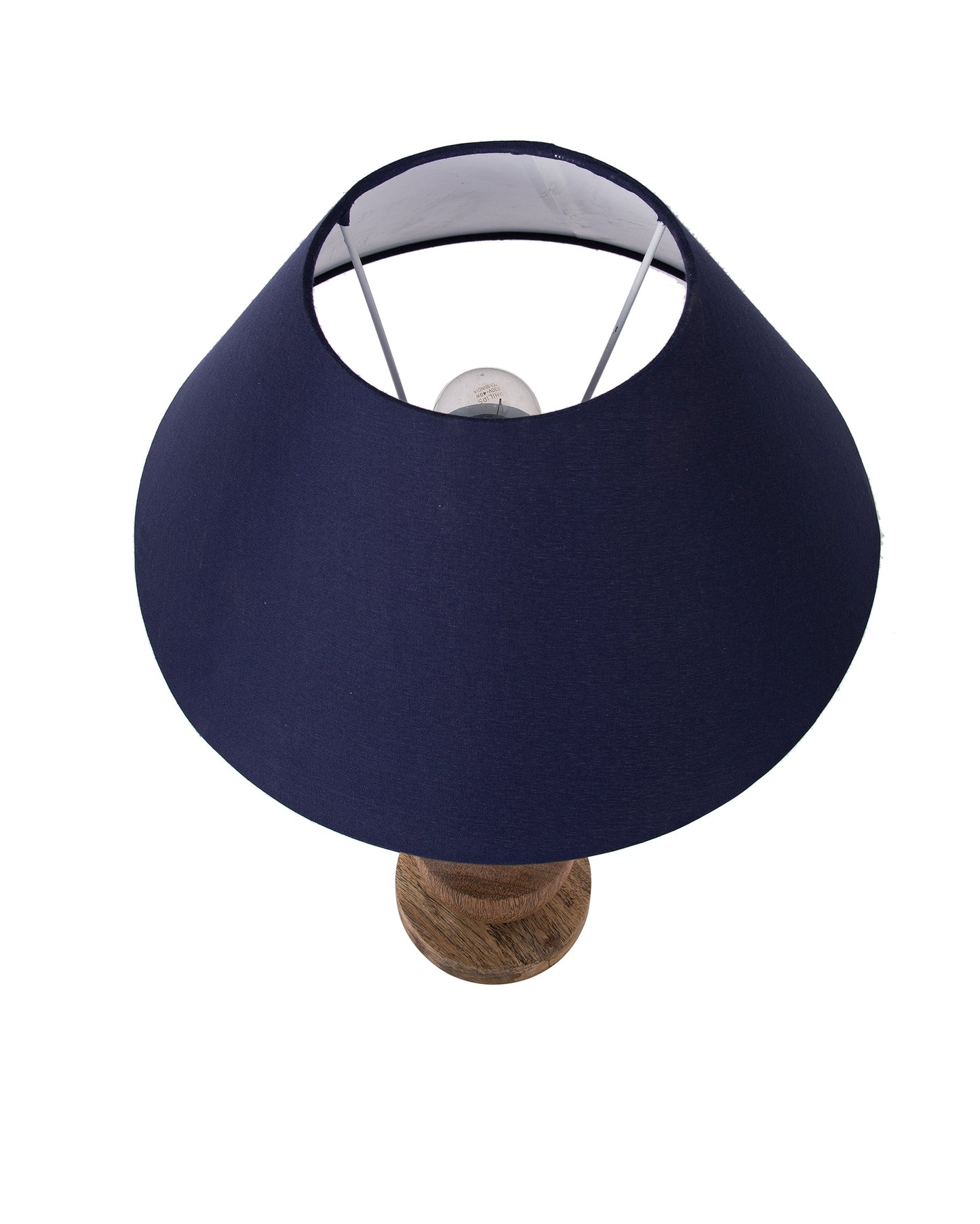 Classic Cubist Wooden Table lamp, with shade