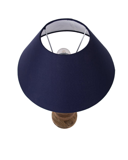 Classic Cubist Wooden Table lamp, with shade