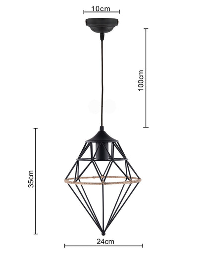 Vintage Edison Filament hanging hemp rope Gem , E27 hanging light, Industrial Retro light