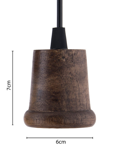 Edison Filament Wooden walnut Taper Bulb Holder, Urban, retro, nordic style, with fixture, Set of 2