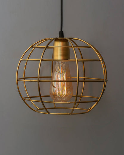 Golden Edison Filament hanging Classic Sphere, E27 hanging ceiling light for LED/filament bulb, decorative urban retro lighting
