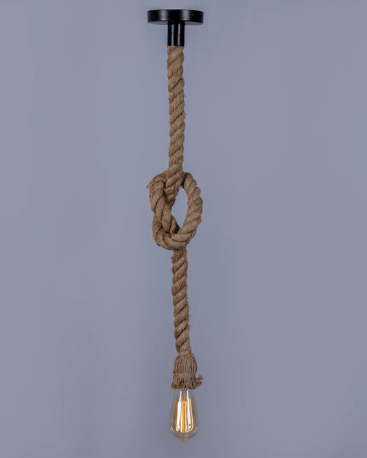 Edison lamp Rustic Rope hanging/pendant Vintage industrial loft, E27 Holder, Decorative cieling light, Beige color. 1.2 Meter (bulb not included)