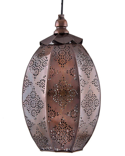 Antique Oval Moroccan hanging ceiling lamp, antique finish hanging pendant light