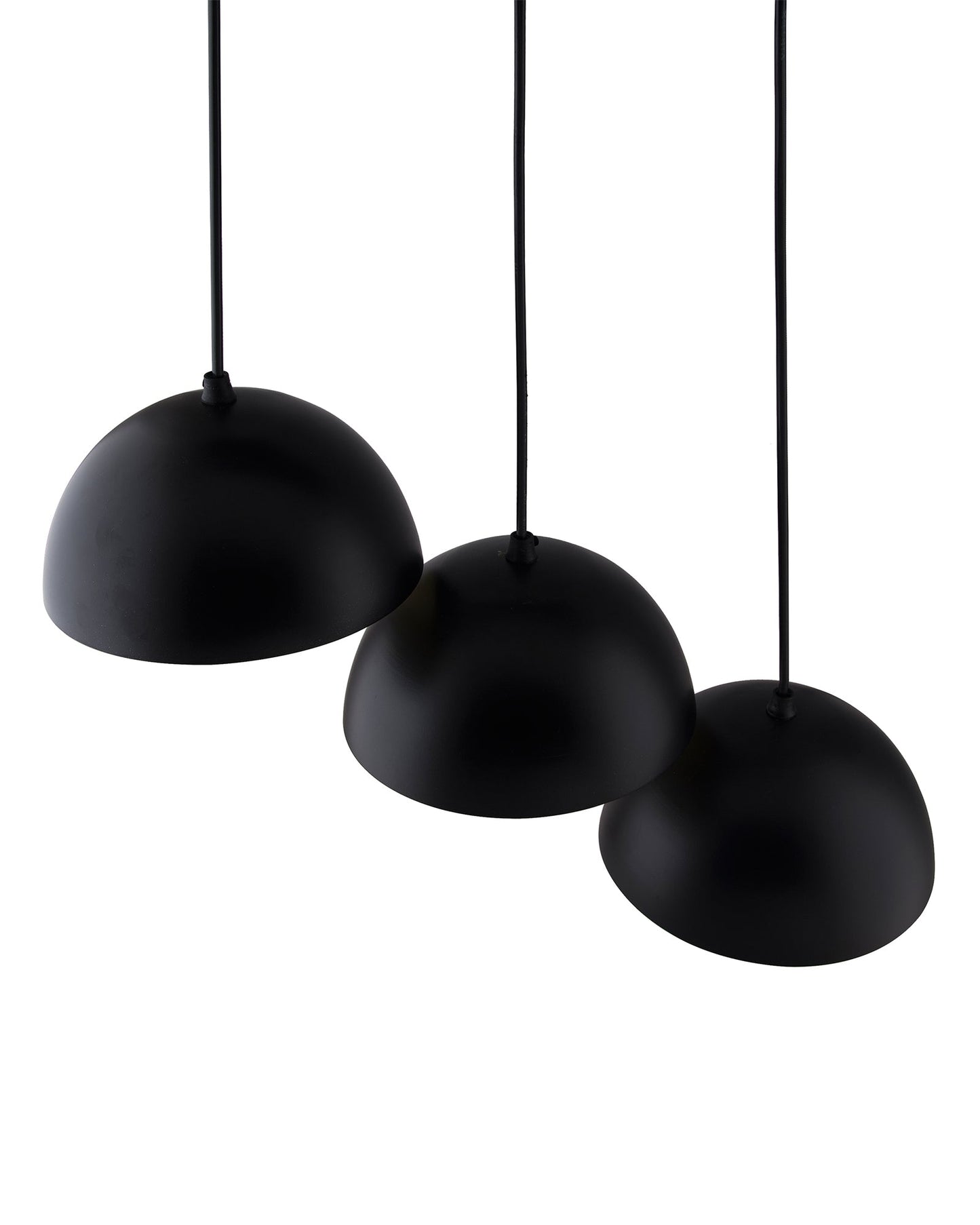 3-lights Linear Cluster Chandelier Black 8" Pendant hanging Pendant Light, kitchen area and dining room light